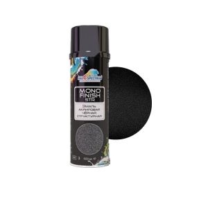 Краска-спрей акриловая MONOFINISH STR структурная черная 400мл