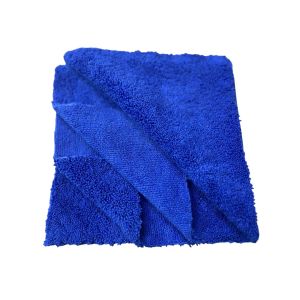 Салфетка полировочная Microfiber 380GSM двусторонняя 40*40см СИНЯЯ