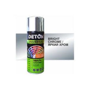 Краска-спрей DETON универсальная акриловая ХРОМ 520мл
