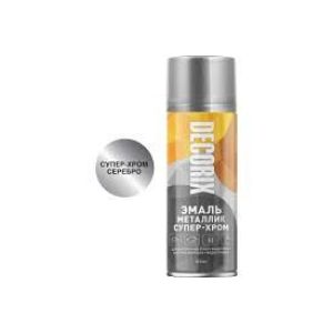 Краска-спрей DECORIX акриловая водостойкая СУПЕР-ХРОМ 520мл