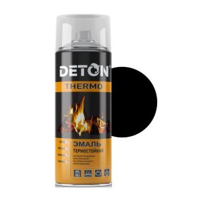 Краска-спрей DETON TERMO термостойкая до 900С, черная 400мл