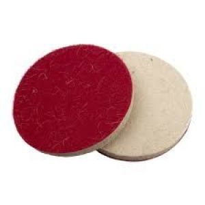 Круг войлочный полировальный D150мм*10мм белый/красный