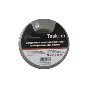 Скотч армированный TESKOM 48мм*25м серебристый