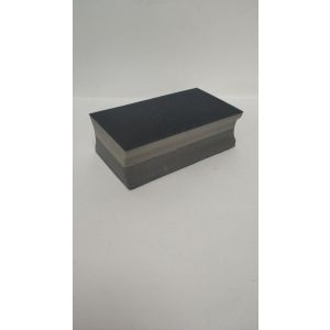 Шлифок DEERFOS 120*70мм Velcro двусторонний прямоугольный серо-черный