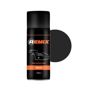Краска-спрей акриловая REMIX матовая черная 520мл